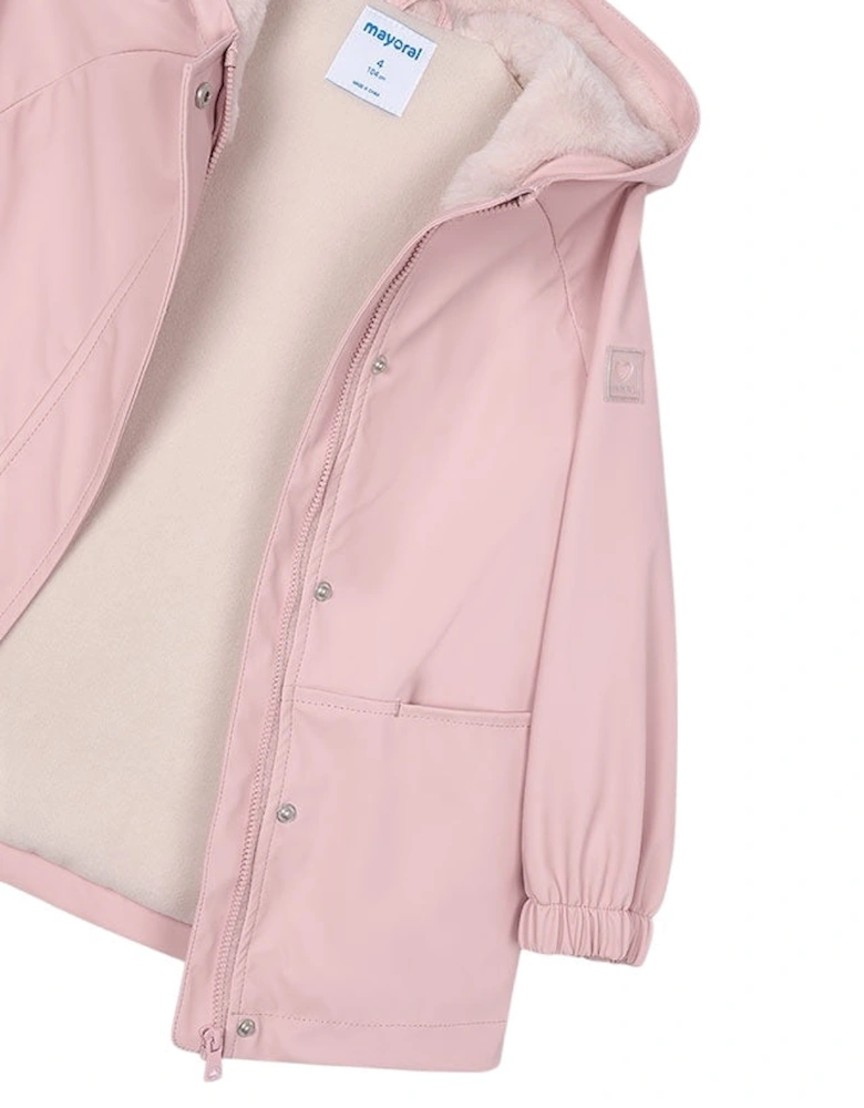Girls Pale Pink Rain Coat