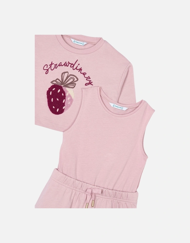 Girls Pale Pink Jumper Dress