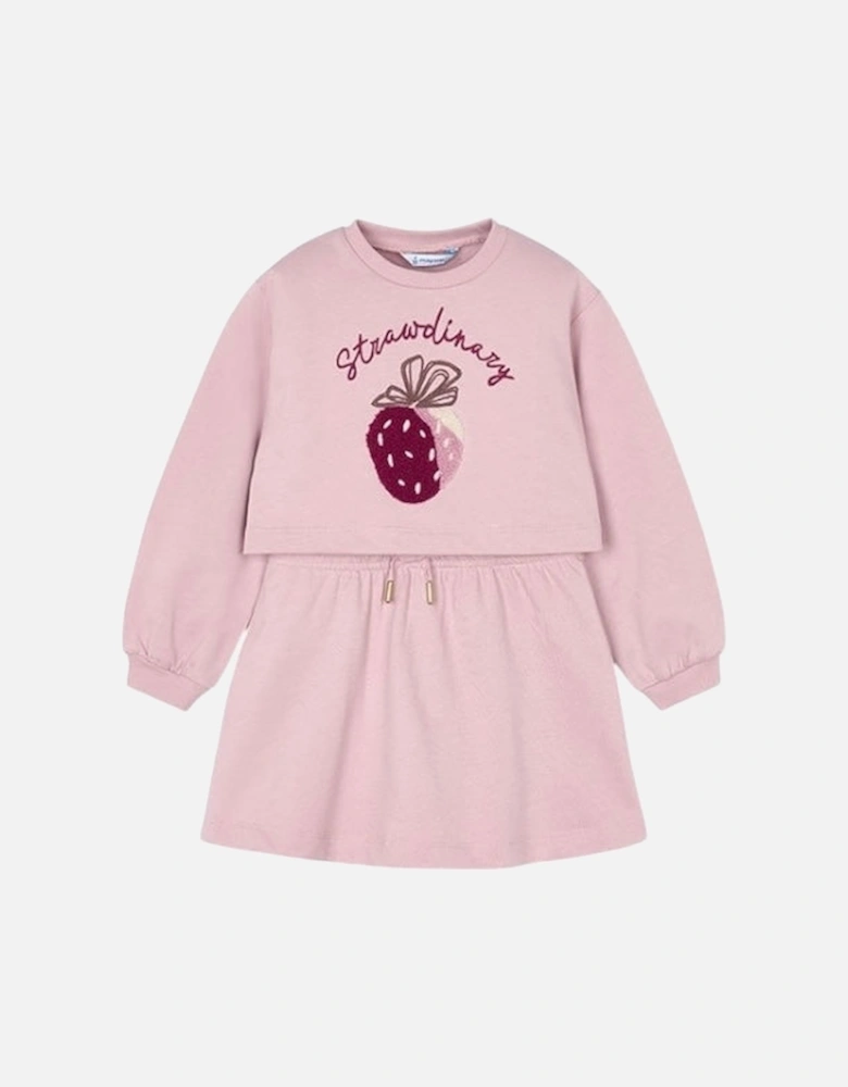 Girls Pale Pink Jumper Dress
