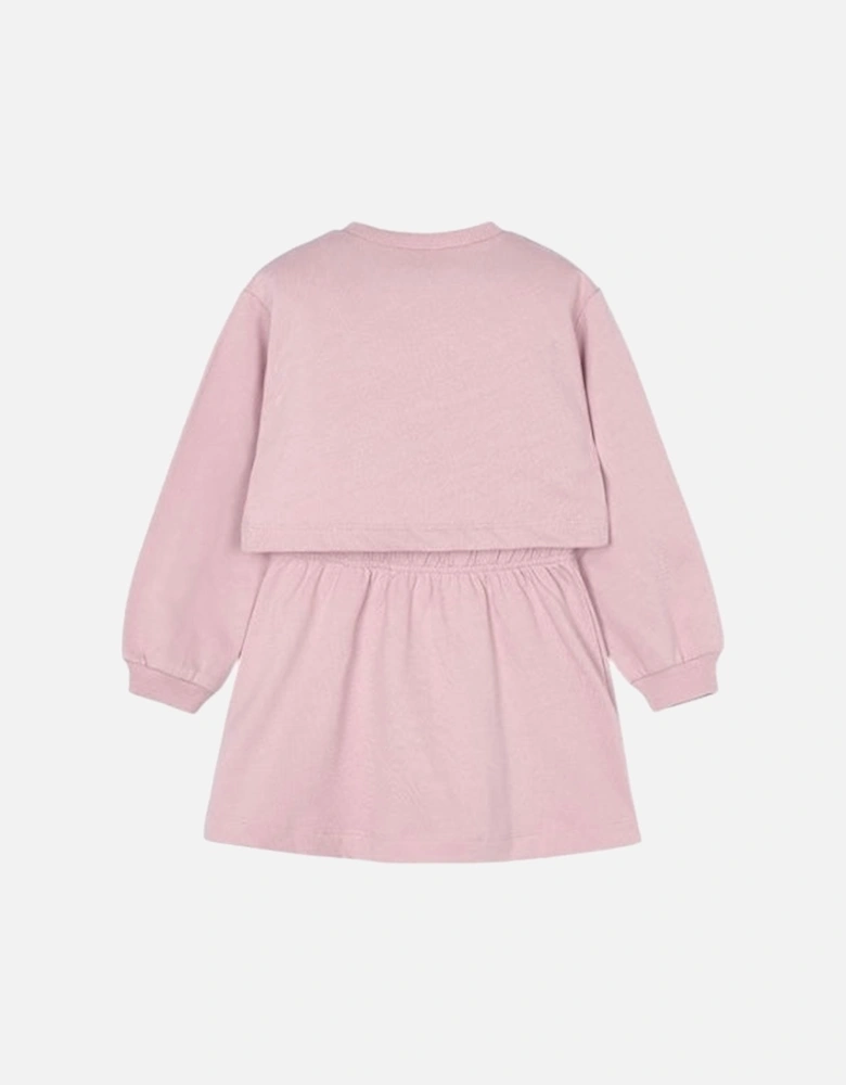 Girls Pale Pink Jumper Dress