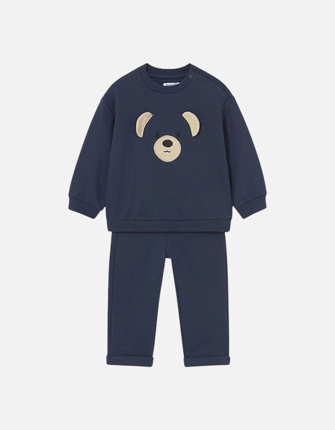 Boys Navy Bear Tracksuit, 4 of 3