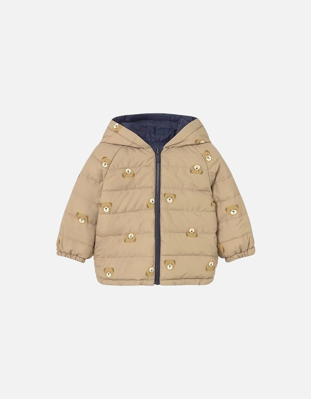 Boys Camel and Navy Reversible Coat