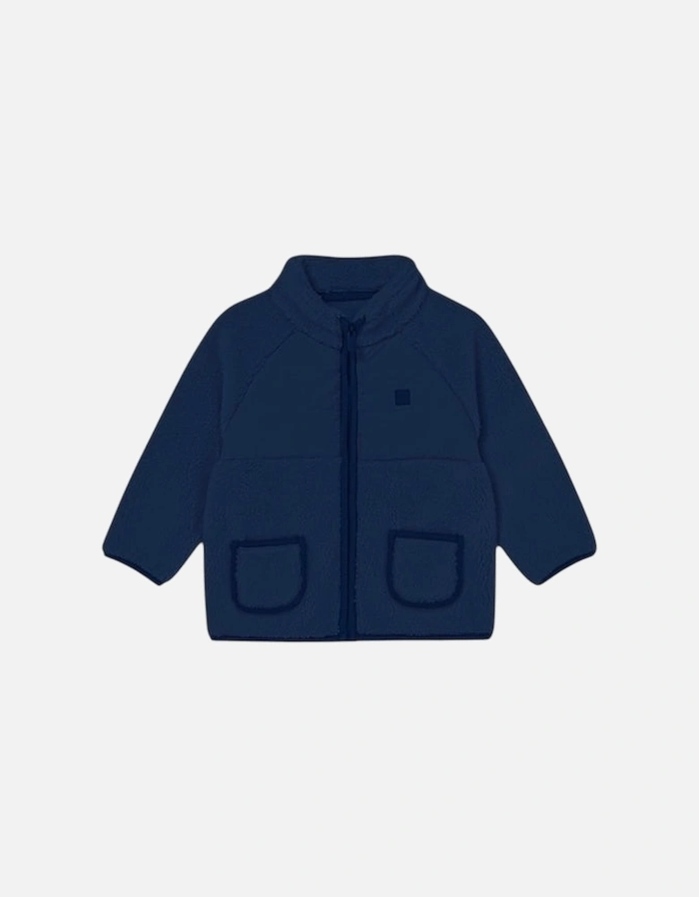 Boys Navy Zip Up Fleece Jacket
