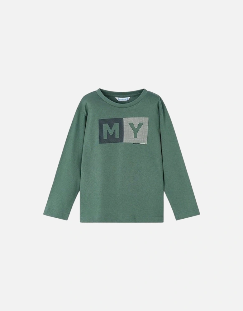 Boys Green Logo Top