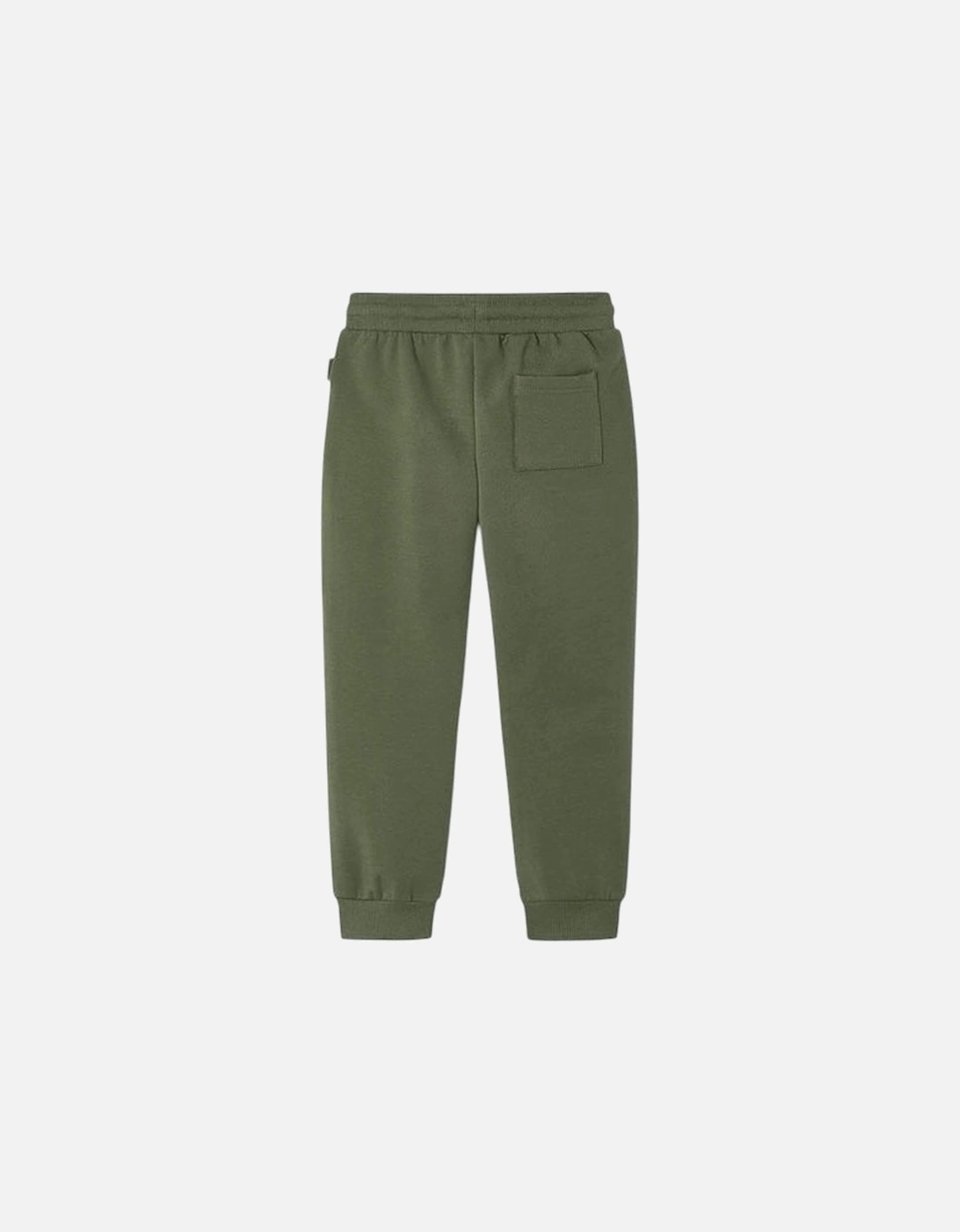 Boys Khaki Green Basic Joggers