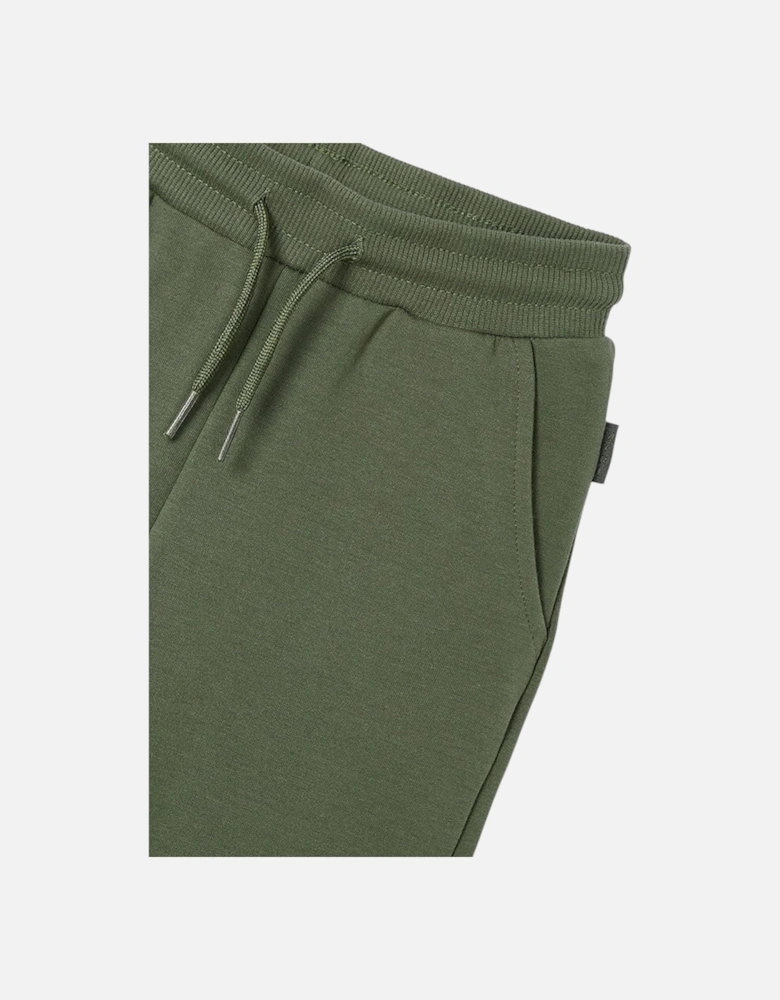 Boys Khaki Green Basic Joggers