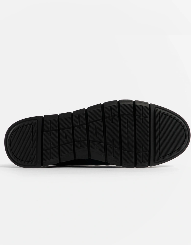 ADONIS Mens Leather Slip on Shoes Black
