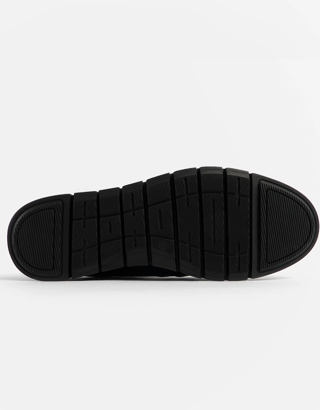 ADONIS Mens Leather Slip on Shoes Black