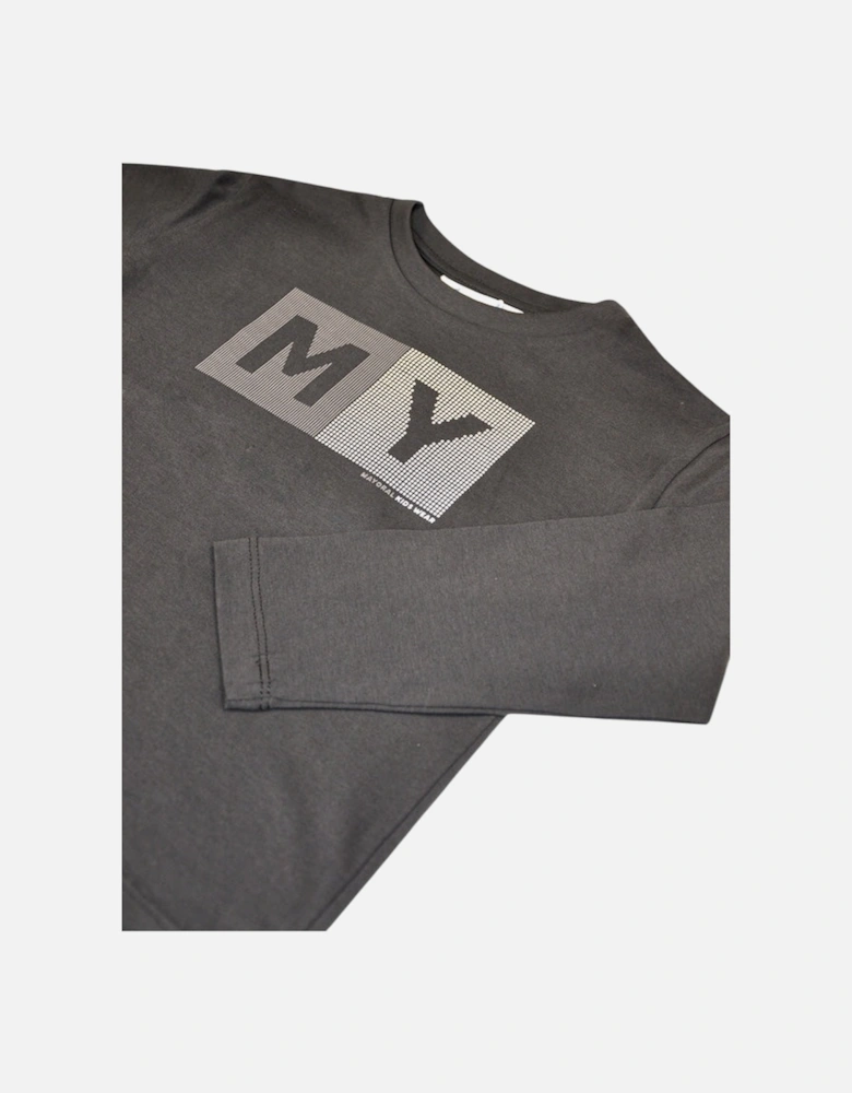 Boys Grey Logo Top