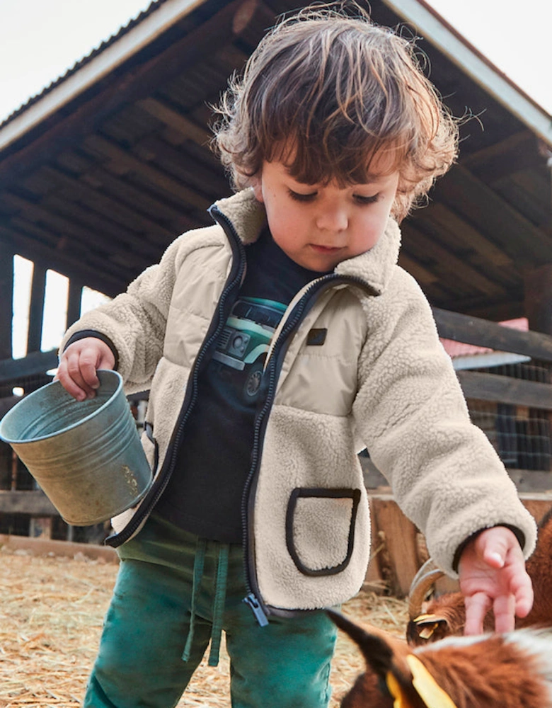 Boys Stone Zip Up Fleece Jacket