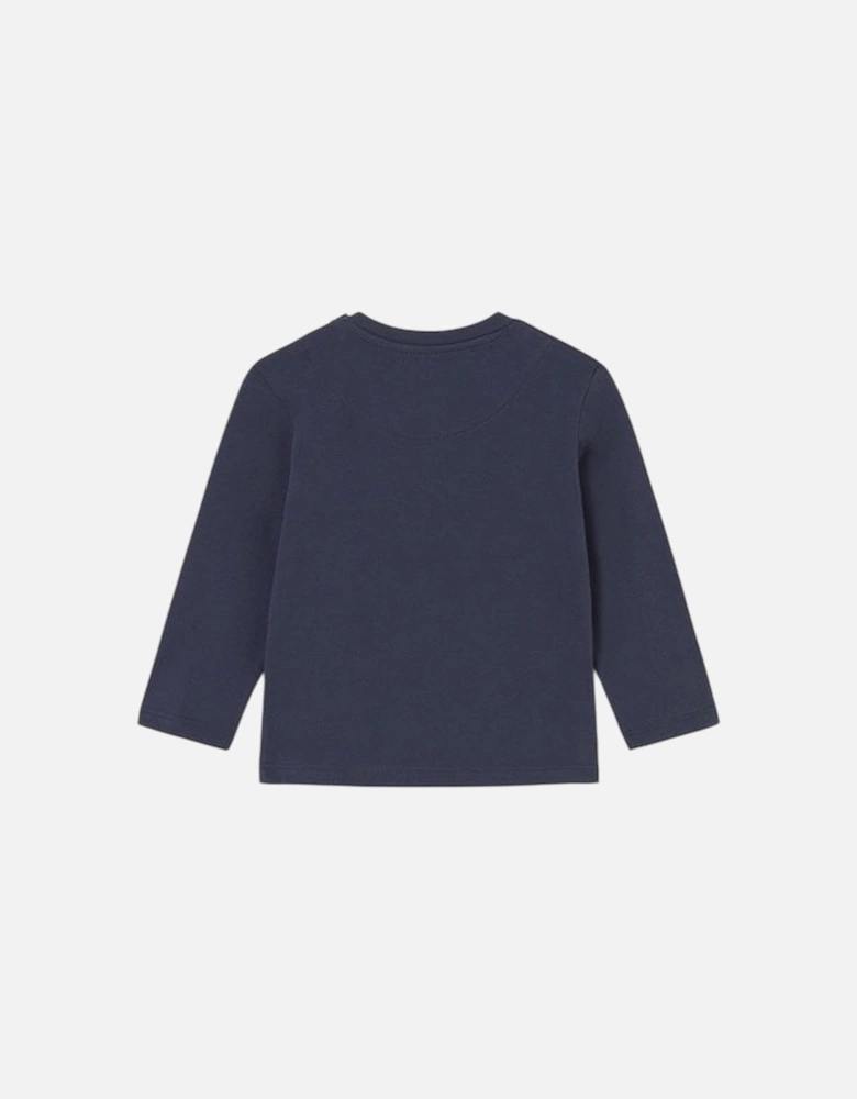 Boys Navy Logo Top