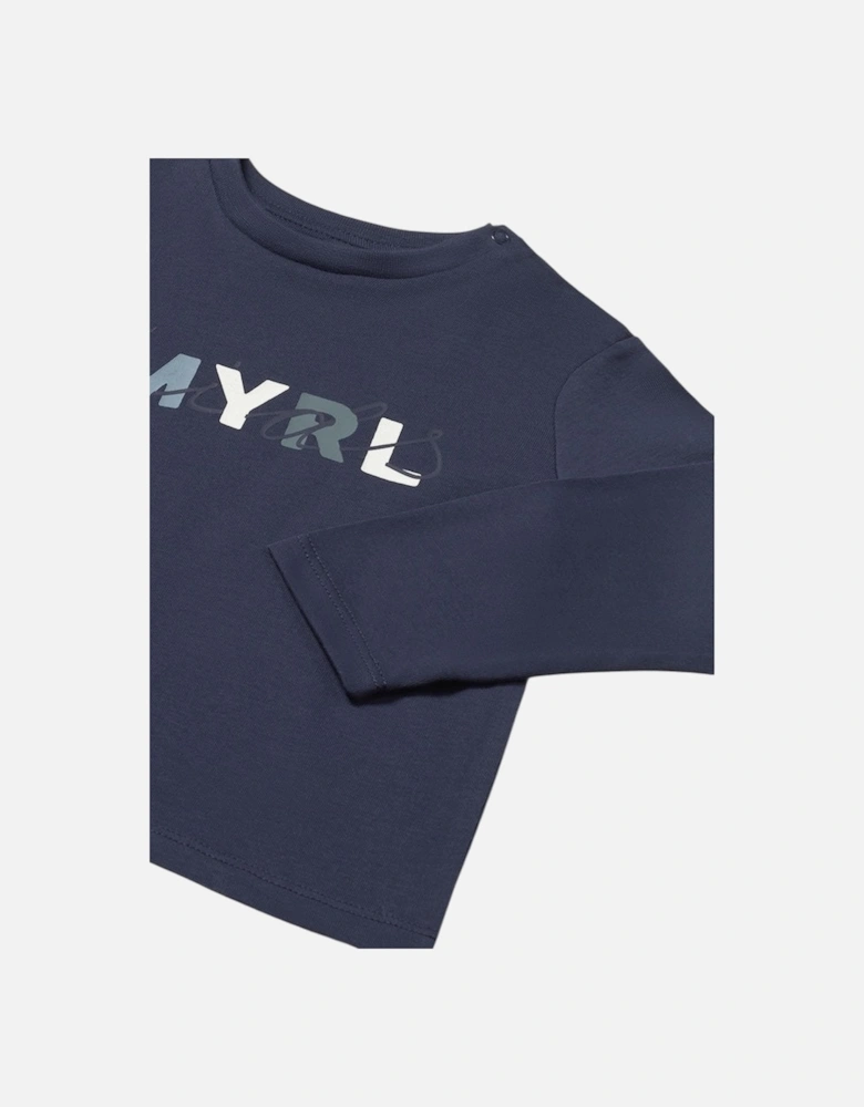 Boys Navy Logo Top