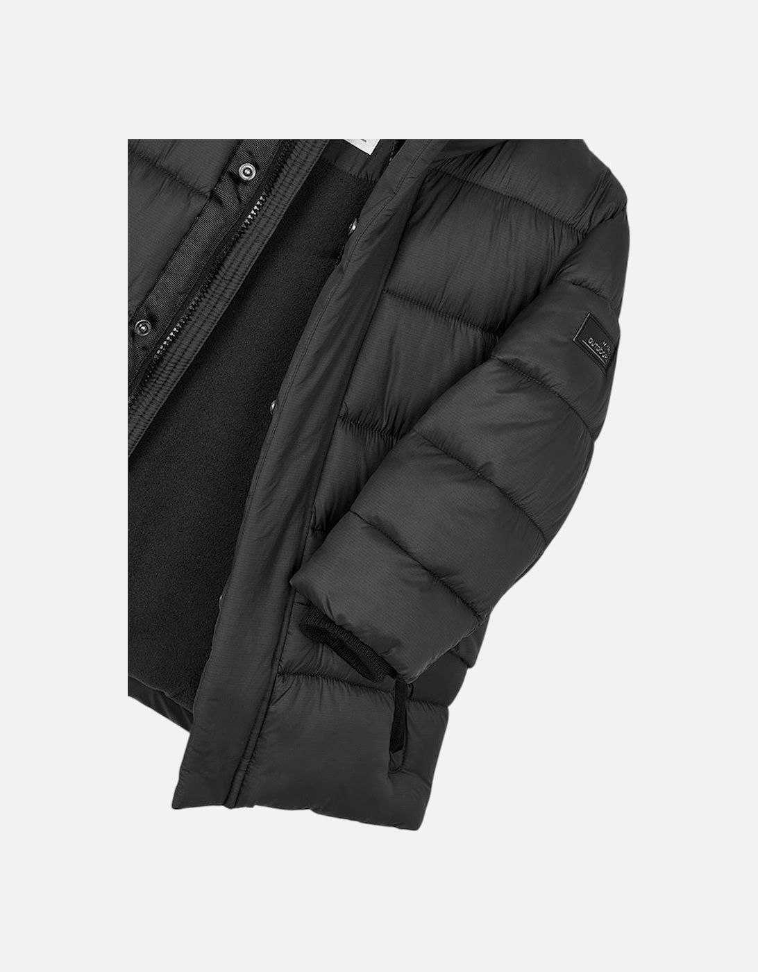 Boys Black Long Padded Coat
