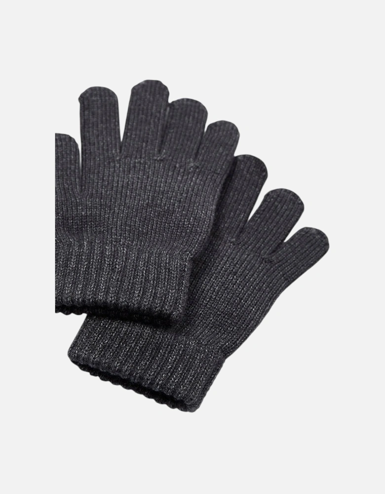 Boys Grey Knit Gloves