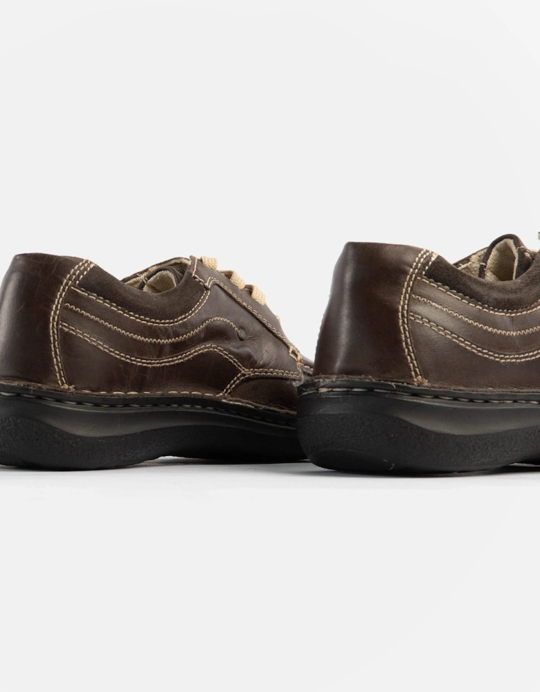 JUPITER Mens Leather Lace Up Shoes Brown