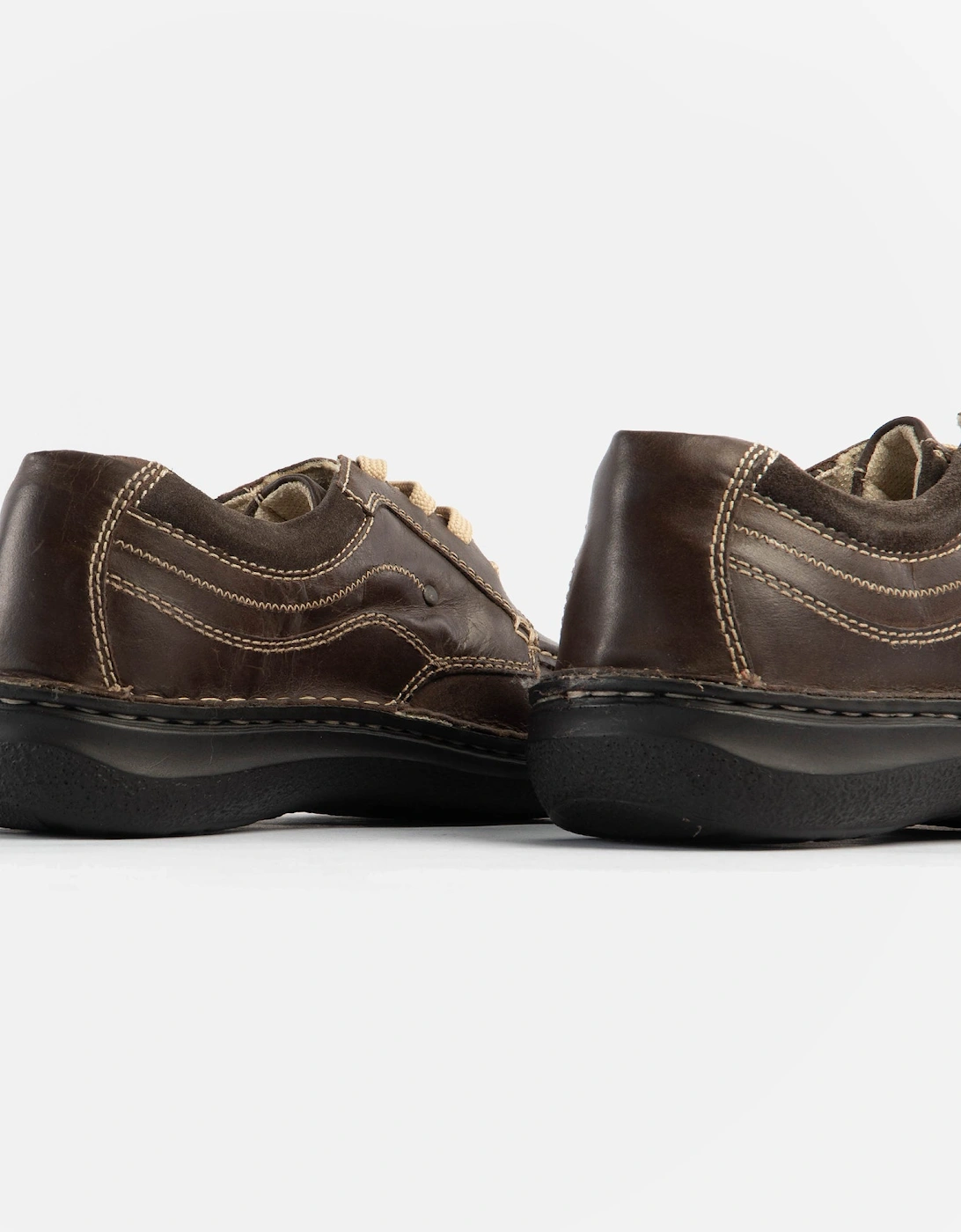 JUPITER Mens Leather Lace Up Shoes Brown