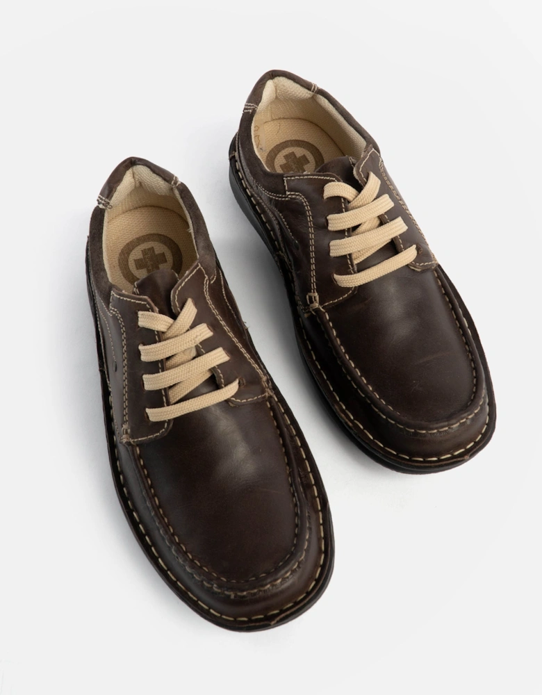 JUPITER Mens Leather Lace Up Shoes Brown