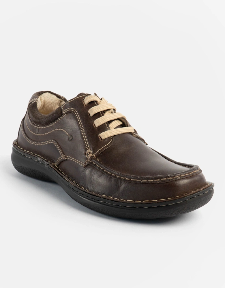 JUPITER Mens Leather Lace Up Shoes Brown