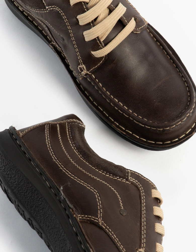 JUPITER Mens Leather Lace Up Shoes Brown
