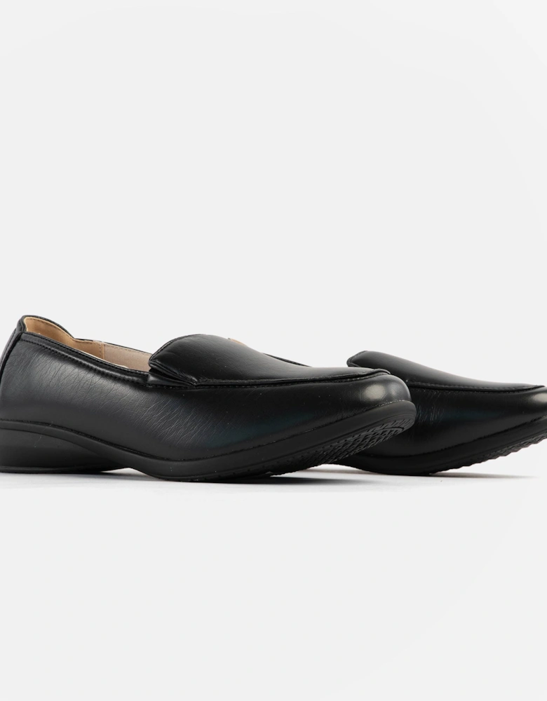 SALLY Womens Slip-On Loafers Black