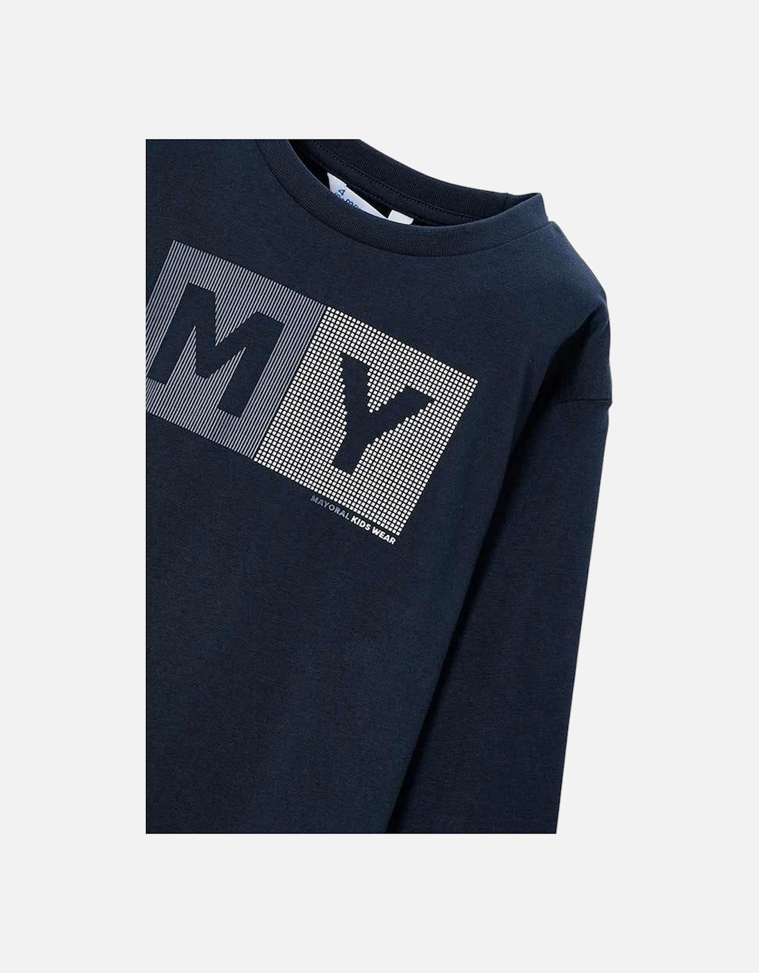 Boys Navy Logo Top