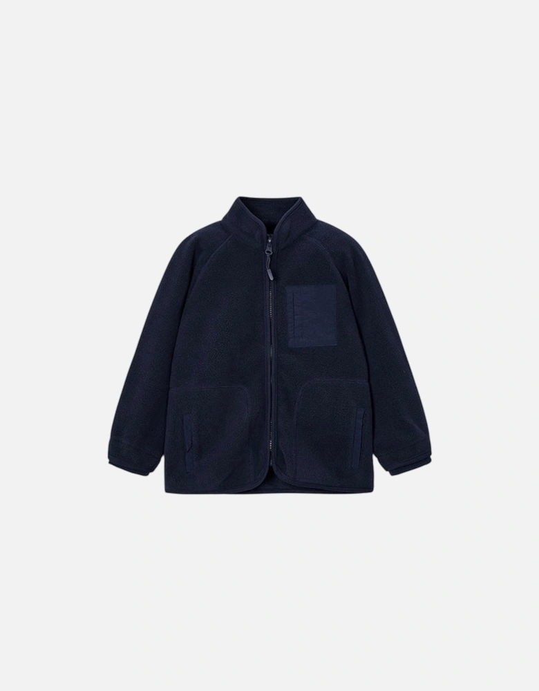 Boys Navy Zip Up Fleece Jacket