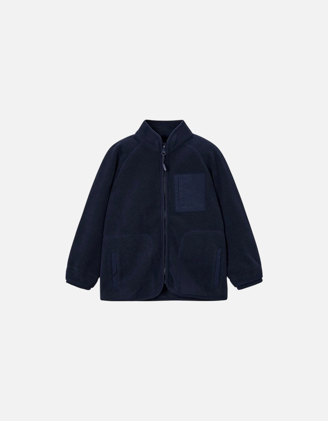 Boys Navy Zip Up Fleece Jacket, 4 of 3