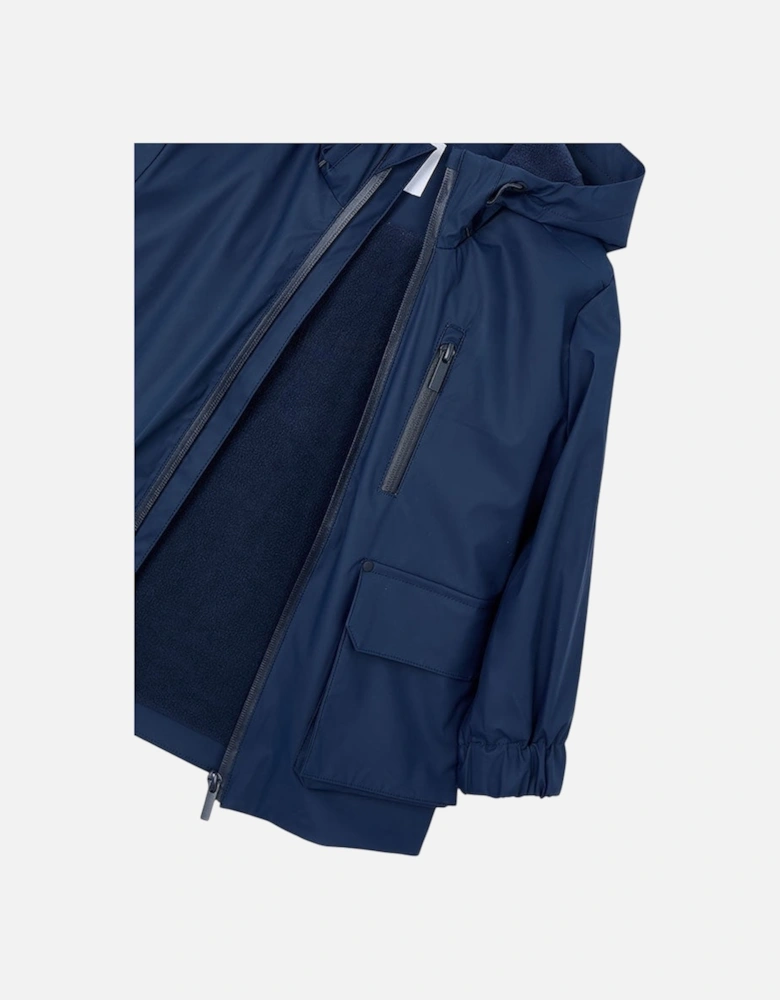 Boys Navy Rain Coat