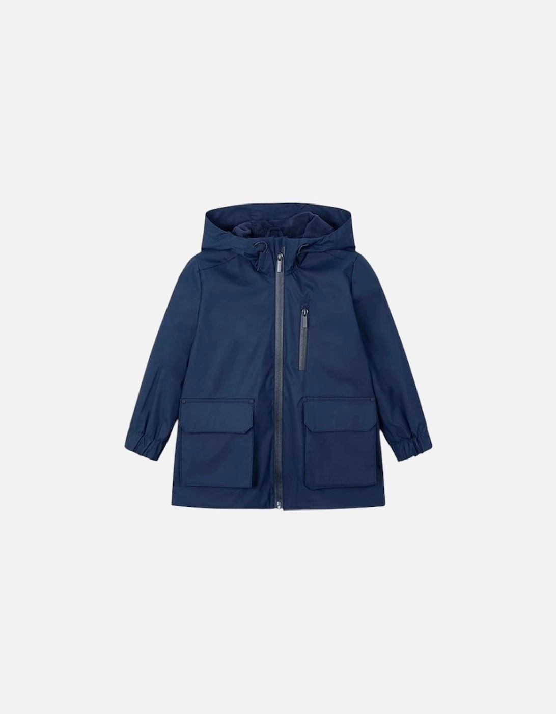 Boys Navy Rain Coat, 4 of 3
