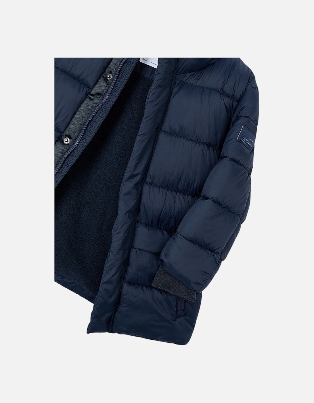 Boys Navy Long Padded Coat
