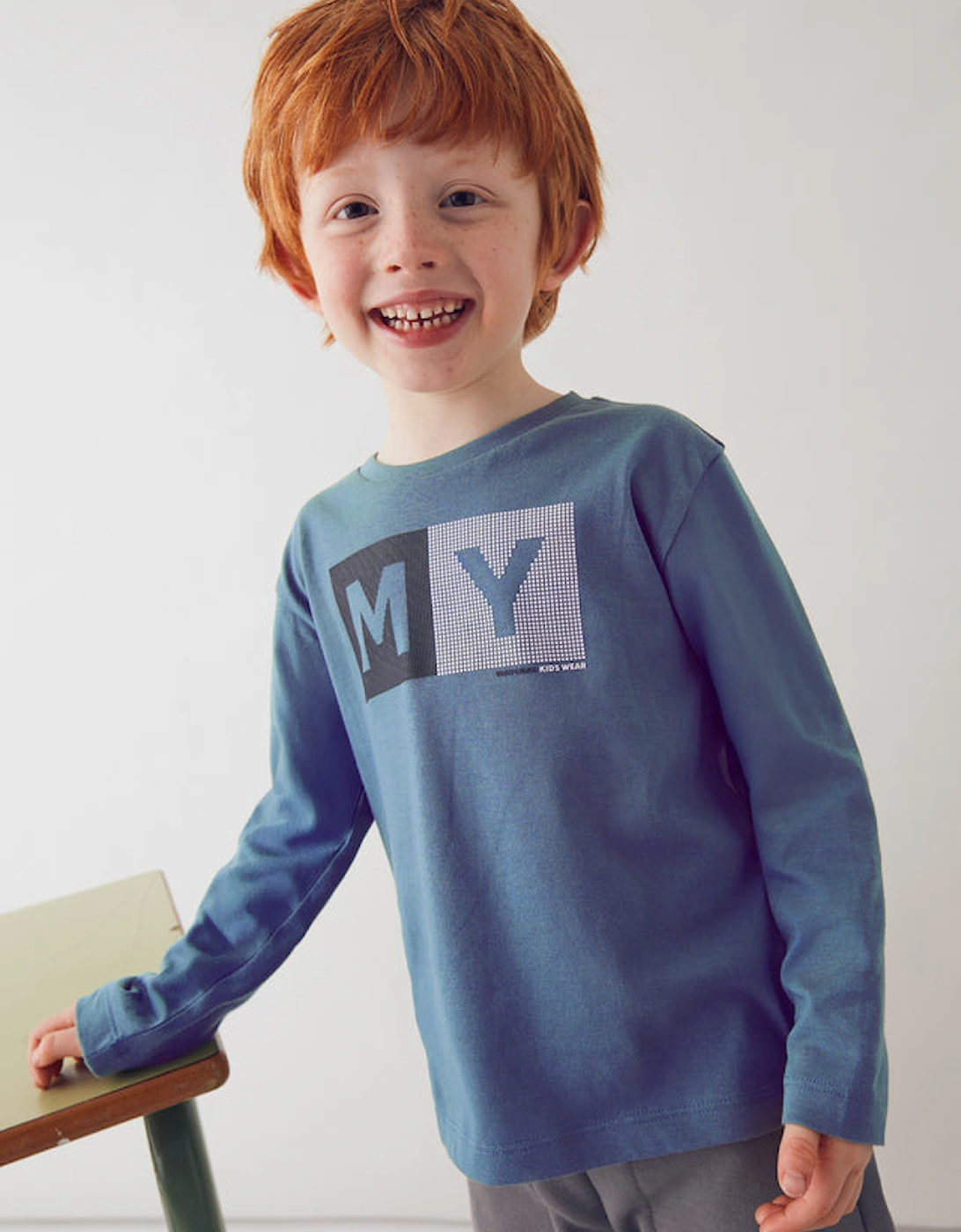 Boys Blue Logo Top