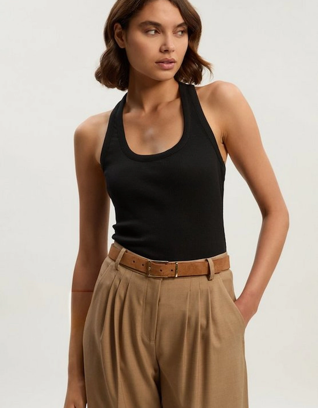 Compact Jersey Ribbed Racer Back Vest, 2 of 1
