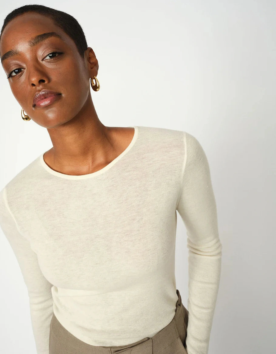 Mos Mosh Women's Bouch O neck - Tan - Size: 10/8