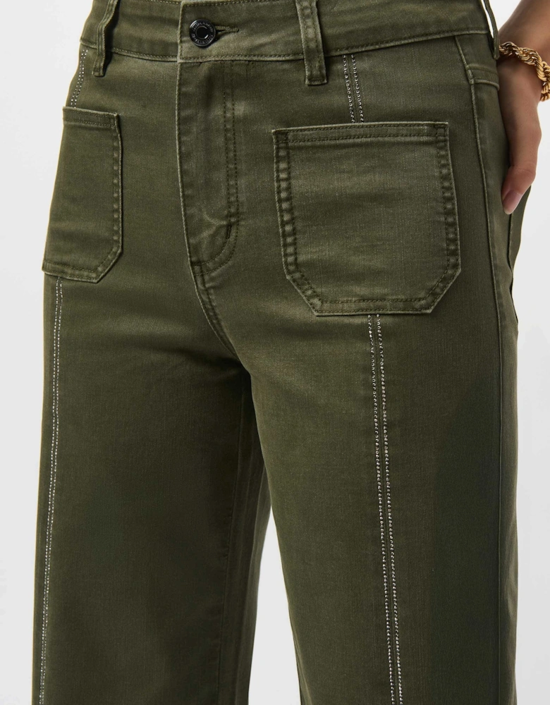 Claudia Culotte jeans with ebellished front seam