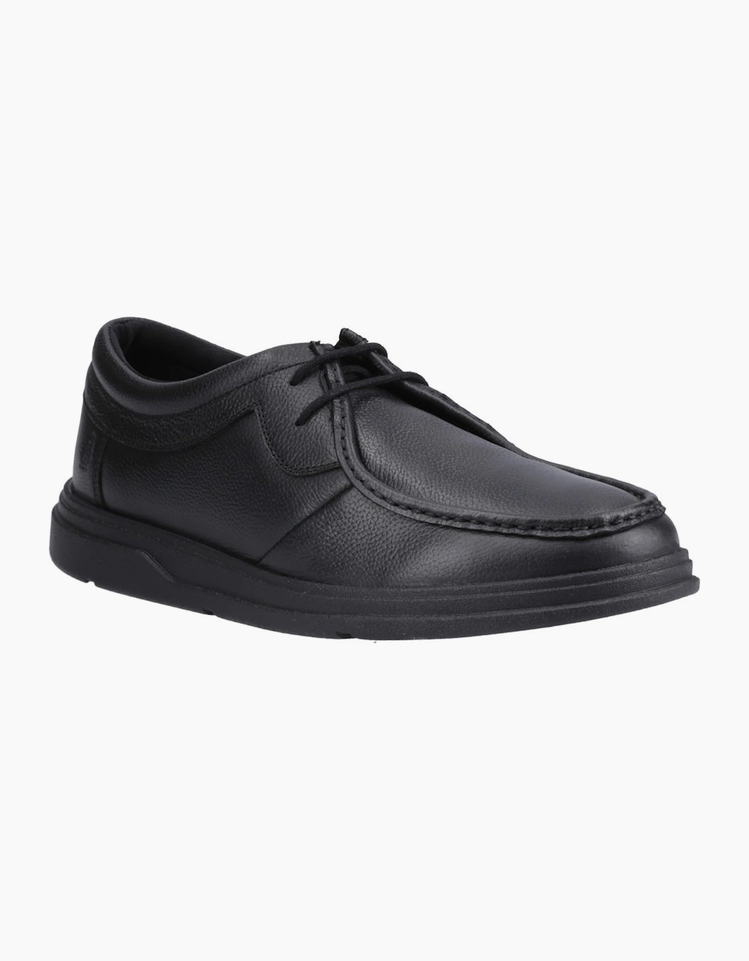 Hush Puppies Boys Black  Ronan Senior School Shoes - Size 7/F (Standard) Kids
