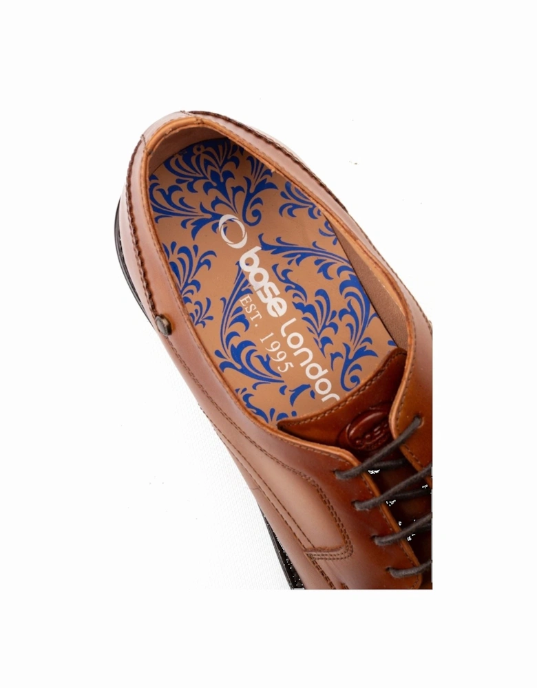 London Sleeve Leather Men's Tan Lace-Up Shoes