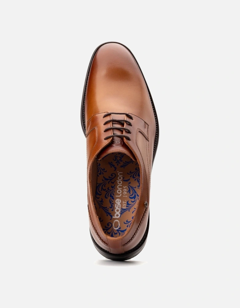 London Sleeve Leather Men's Tan Lace-Up Shoes