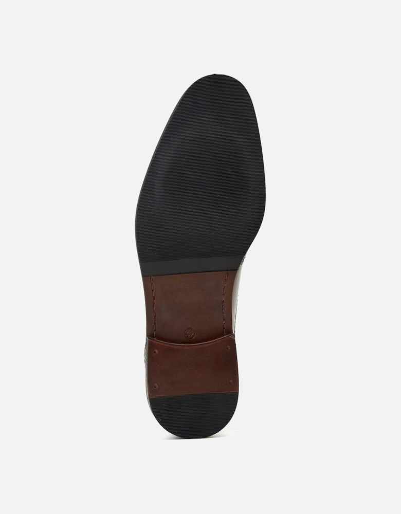 London Sleeve Leather Men's Tan Lace-Up Shoes
