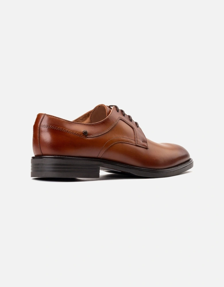 London Sleeve Leather Men's Tan Lace-Up Shoes