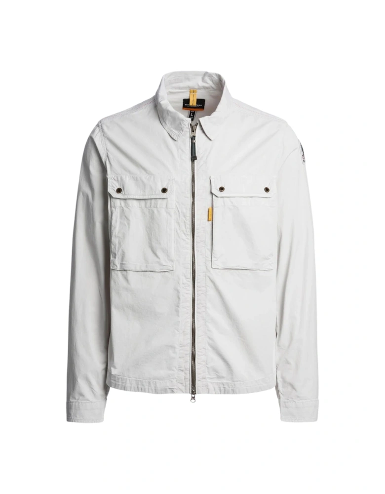Tel Ghiacco White Thin Overshirt Coat