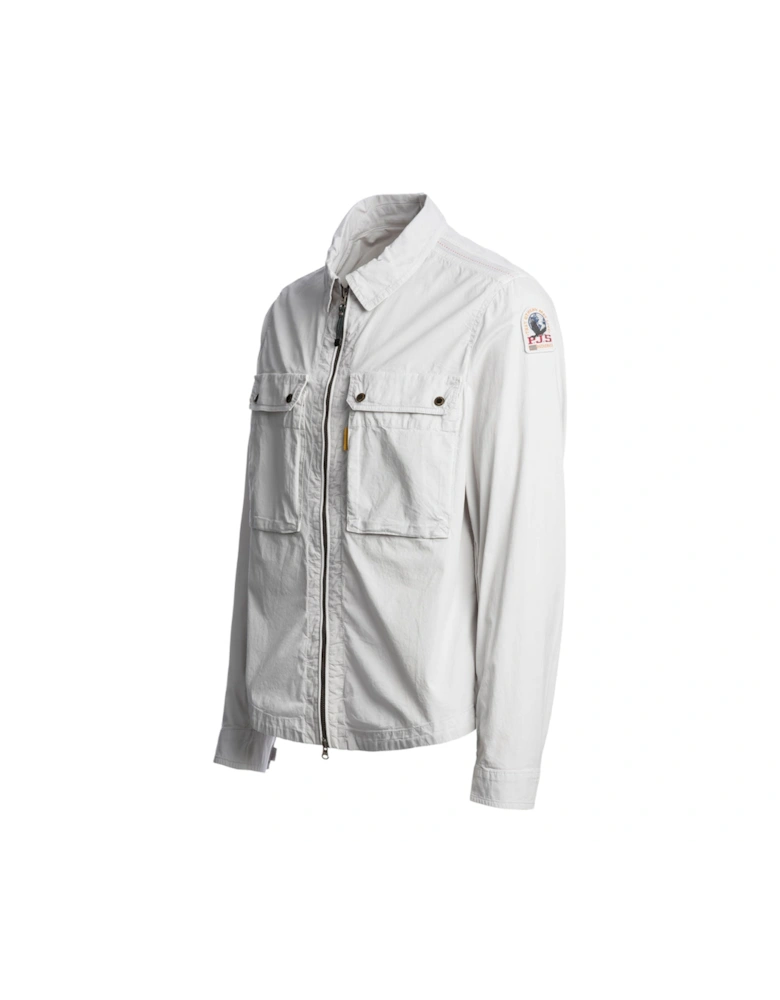 Tel Ghiacco White Thin Overshirt Coat