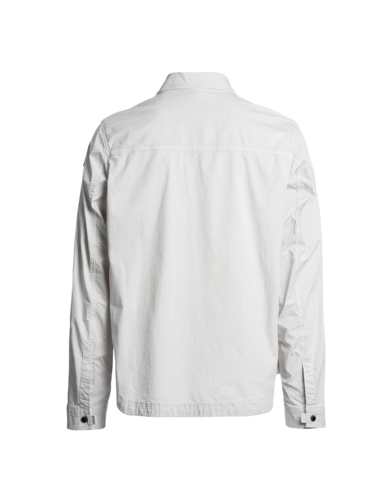 Tel Ghiacco White Thin Overshirt Coat