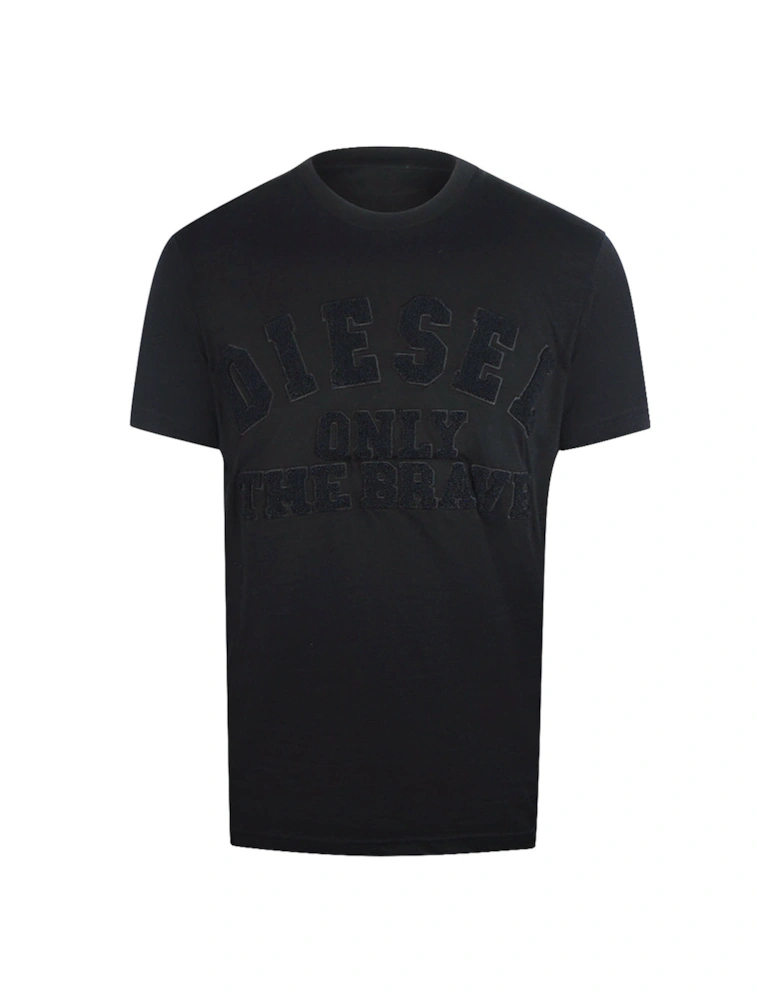 Branded Patch Logo Black T-Shirt