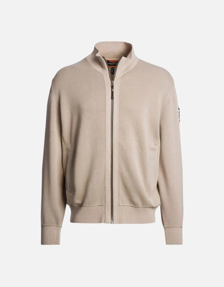 Dominic Sand Beige Sweatshirt Zip-Up