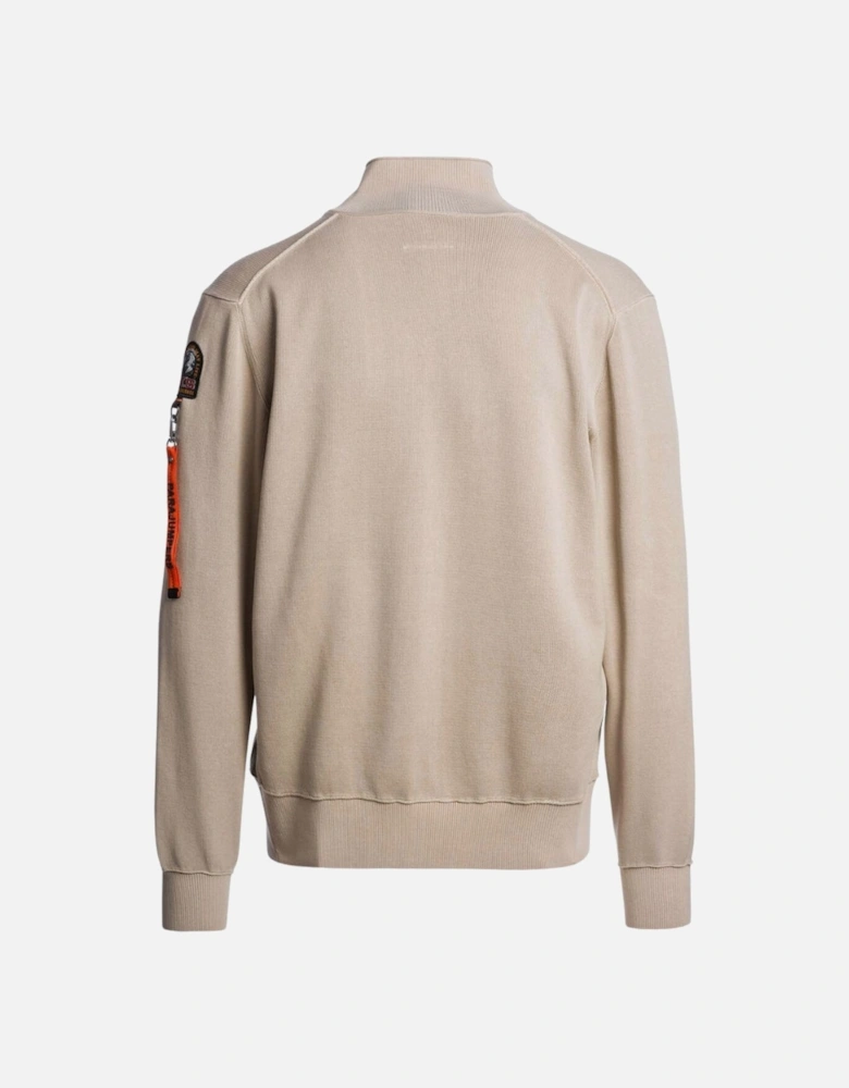 Dominic Sand Beige Sweatshirt Zip-Up