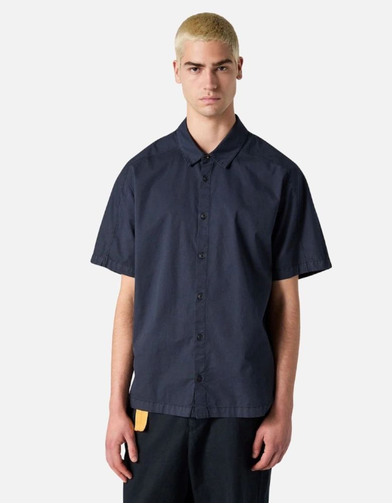 Tobin Dark Navy Blue Short Sleeve Casual Shirt