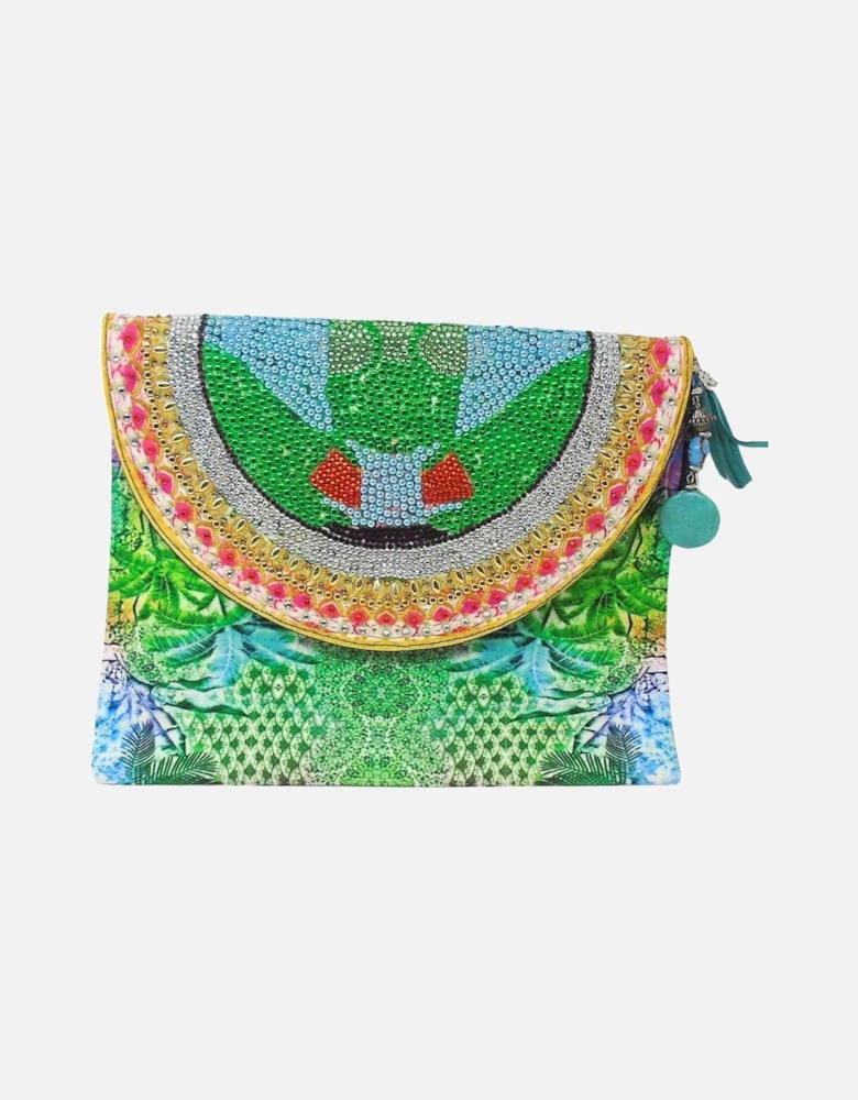 Fashion Palm Leaves Clutch Bag Womens