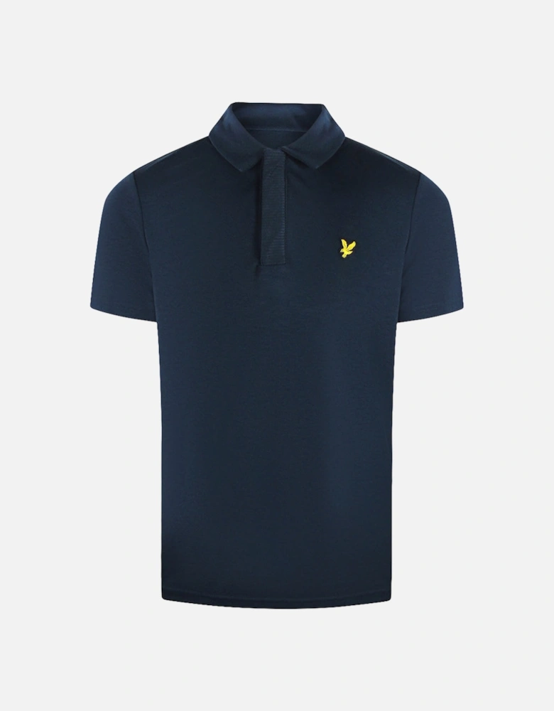 Lyle & Scott Textured Navy Blue Polo Shirt