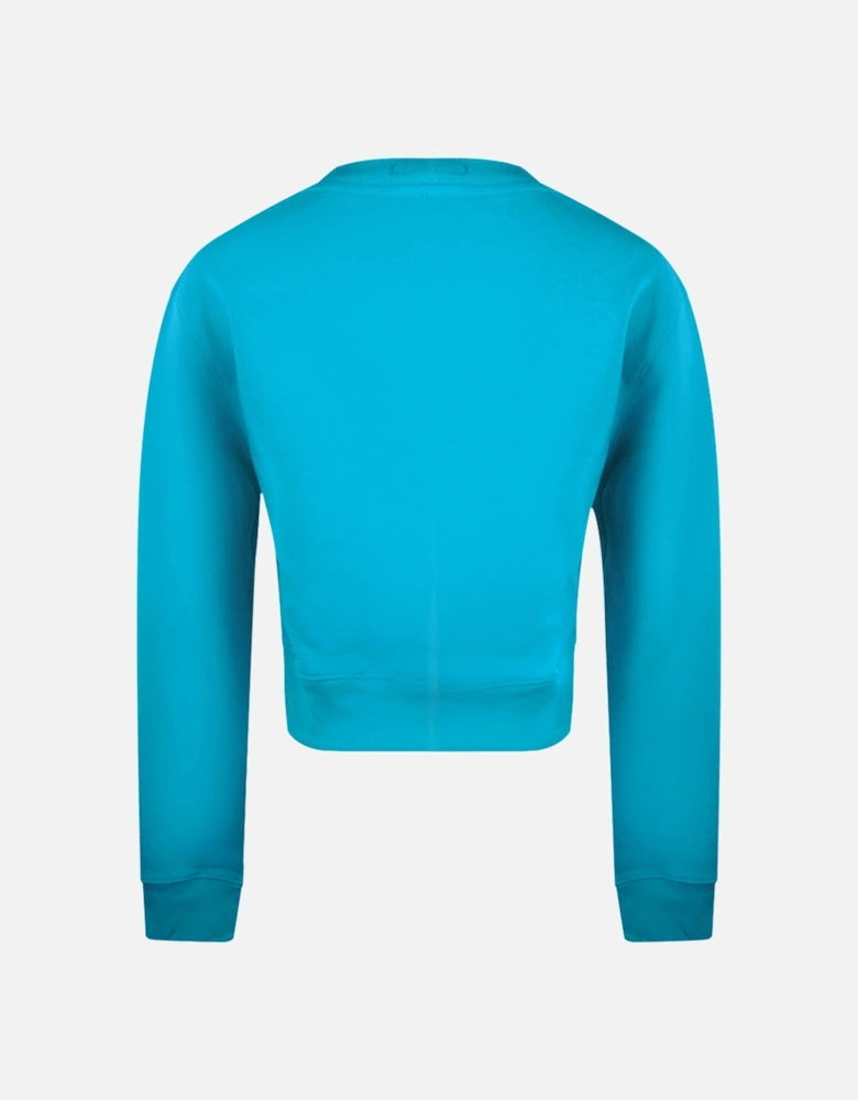 Couture Logo Turquoise Blue Sweatshirt