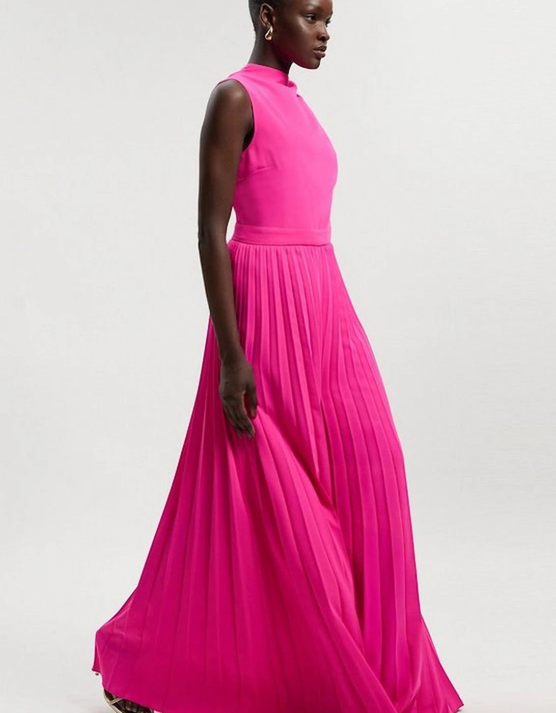 Soft Tailored Halter Neck Pleated Jumpsuit, 2 of 1
